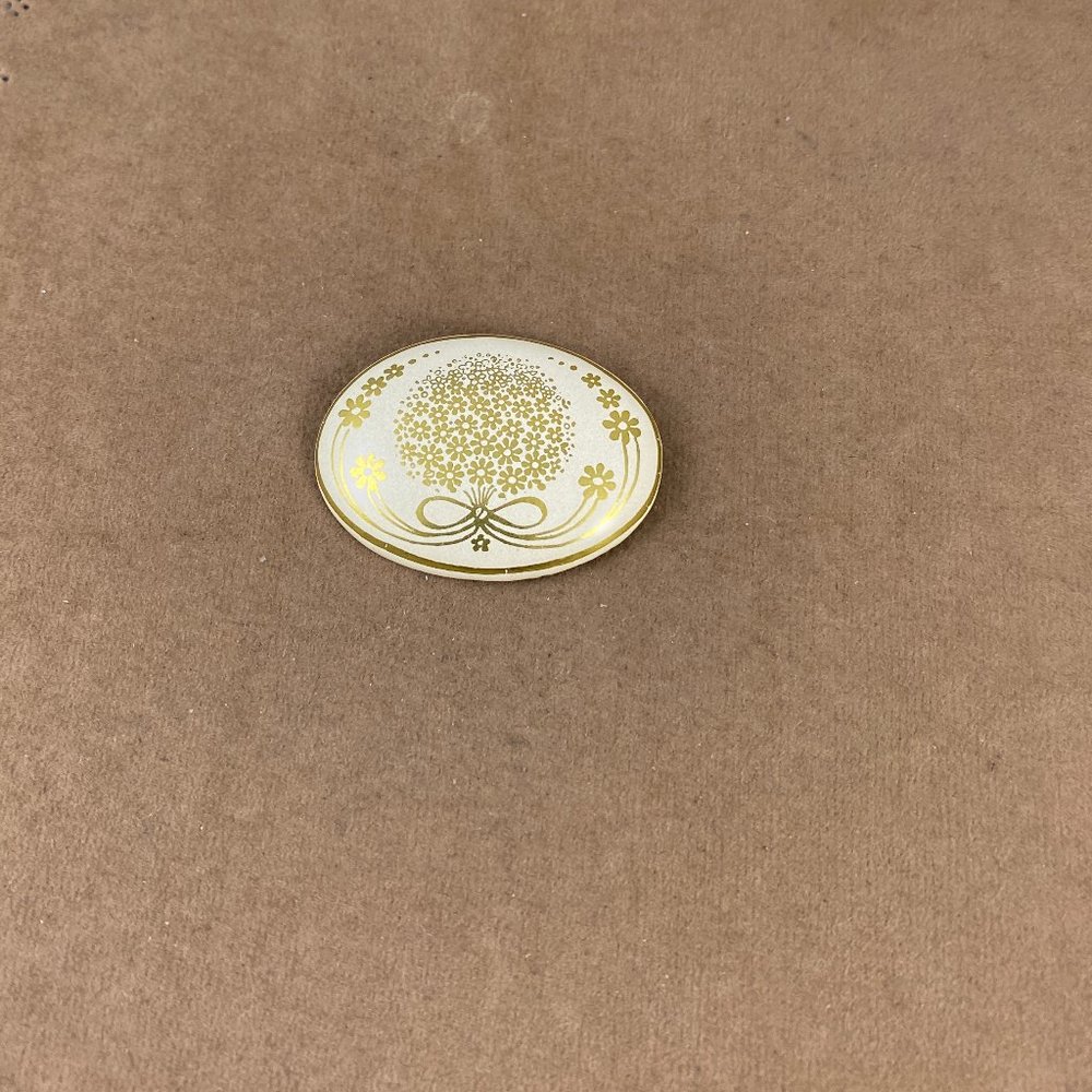 Vintage Michaela Frey Floral Enamel Art Nouveau